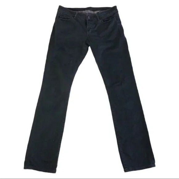 ELIE TAHARI WOMEN'S LUANA BLACK STRAIGHT LEG SLIM FIT LOW RISE JEANS 10 - Picture 1 of 11